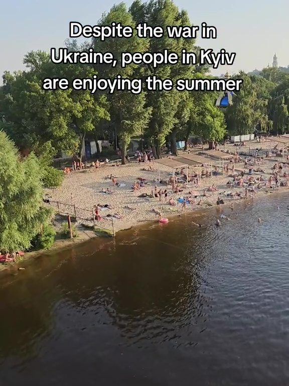 Controversia de la guerra en la playa de Kiev