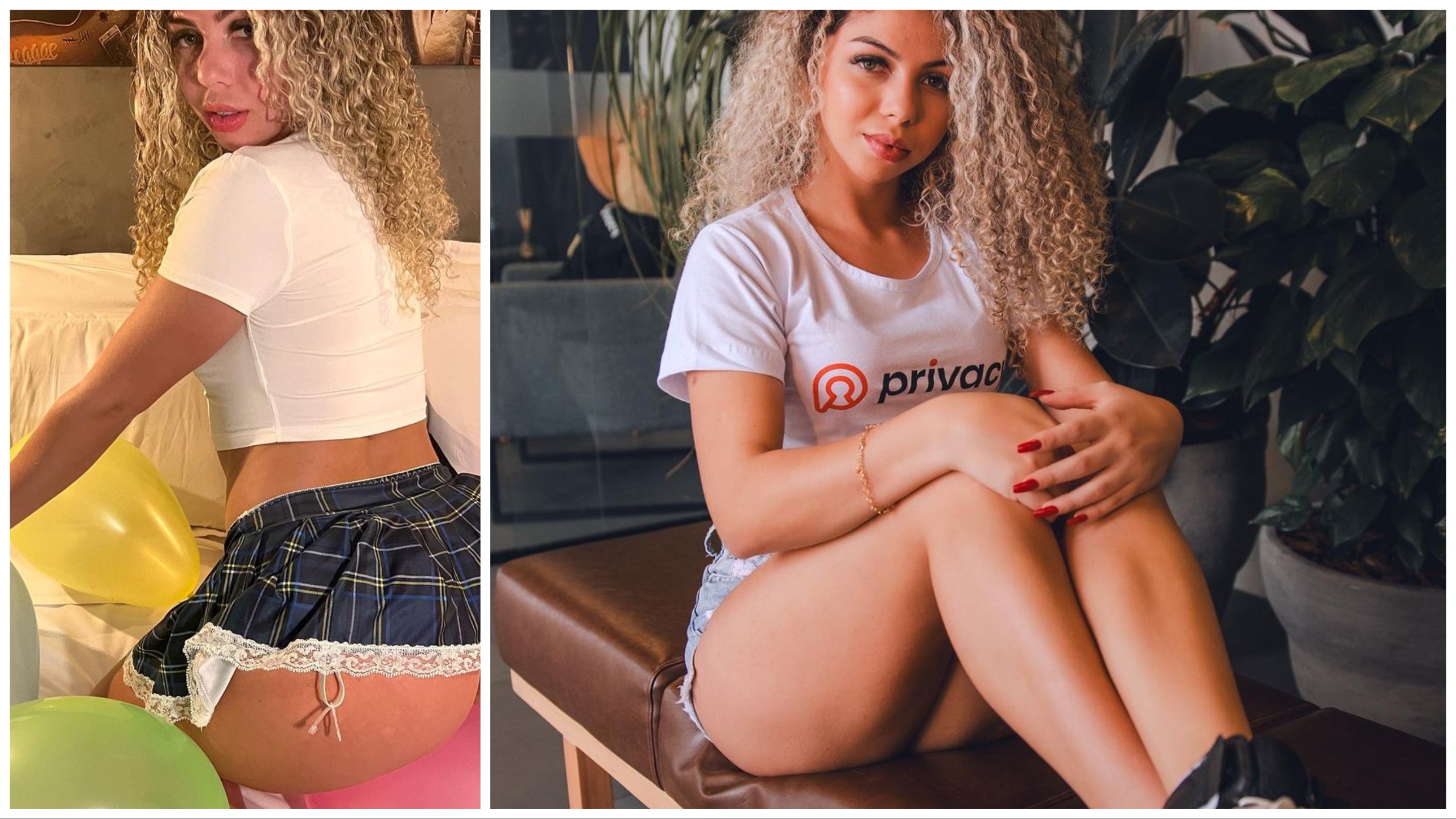 Daniella Motta Influencer revienta globos con el trasero y gana 27 mil euros al mes