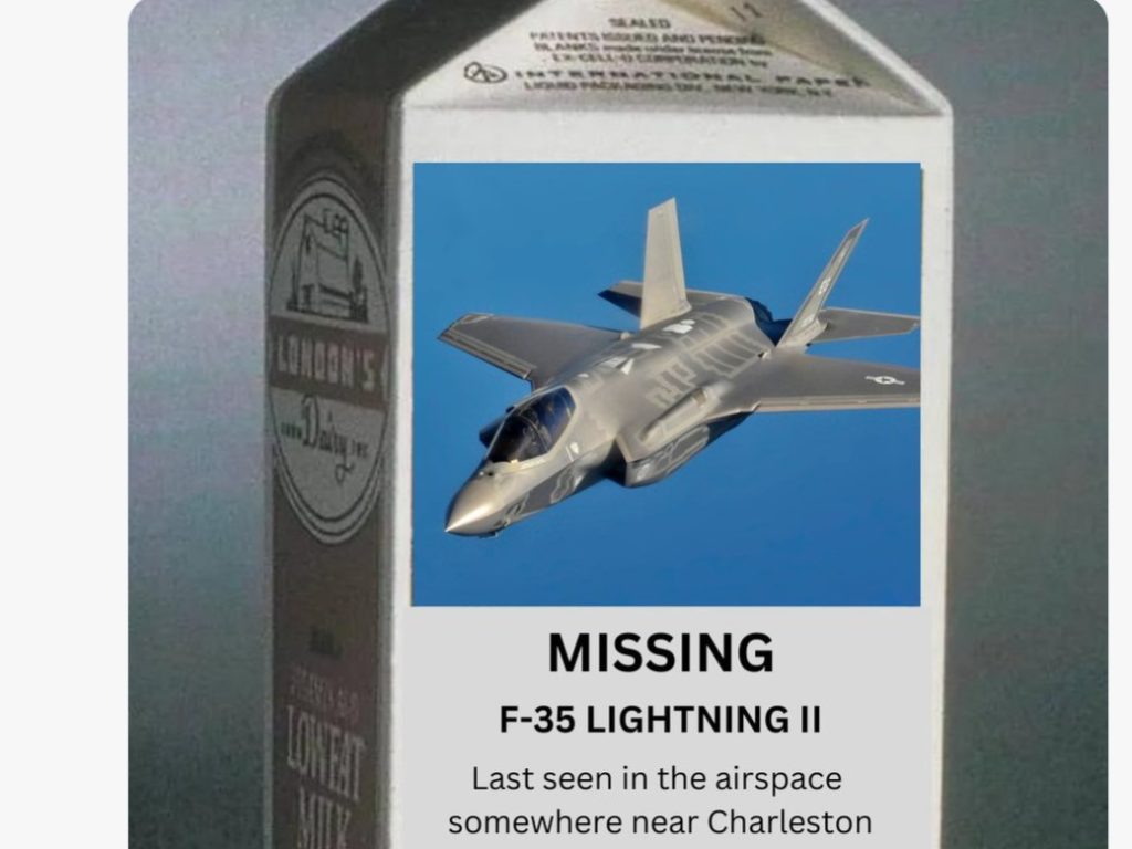 Meme desaparecido del F-35 americano