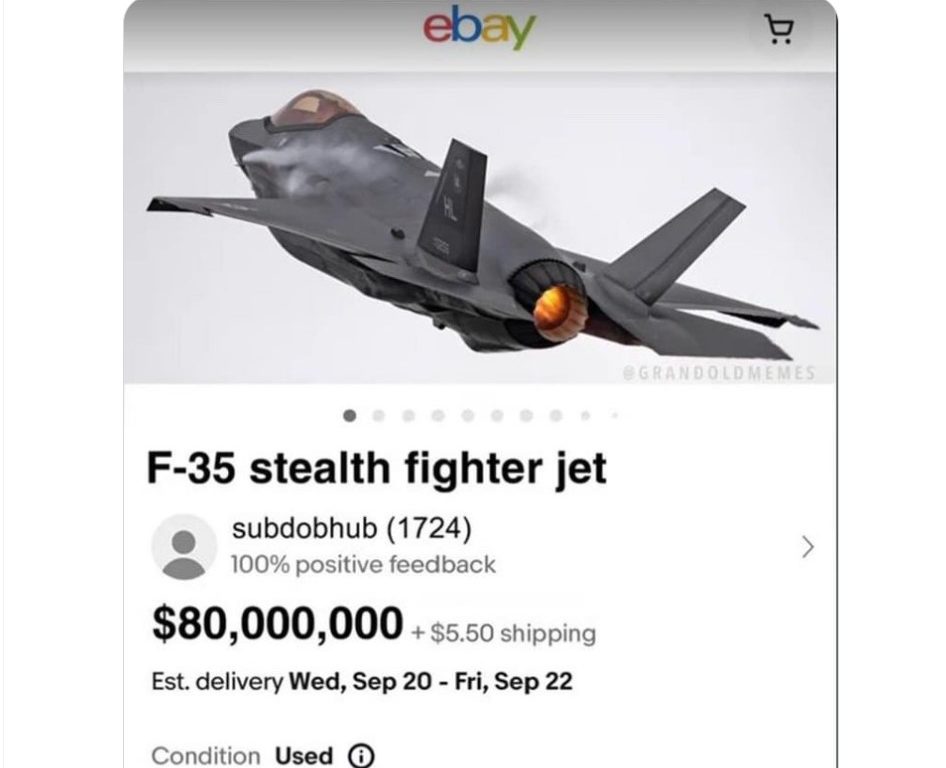 Meme desaparecido del F-35 americano