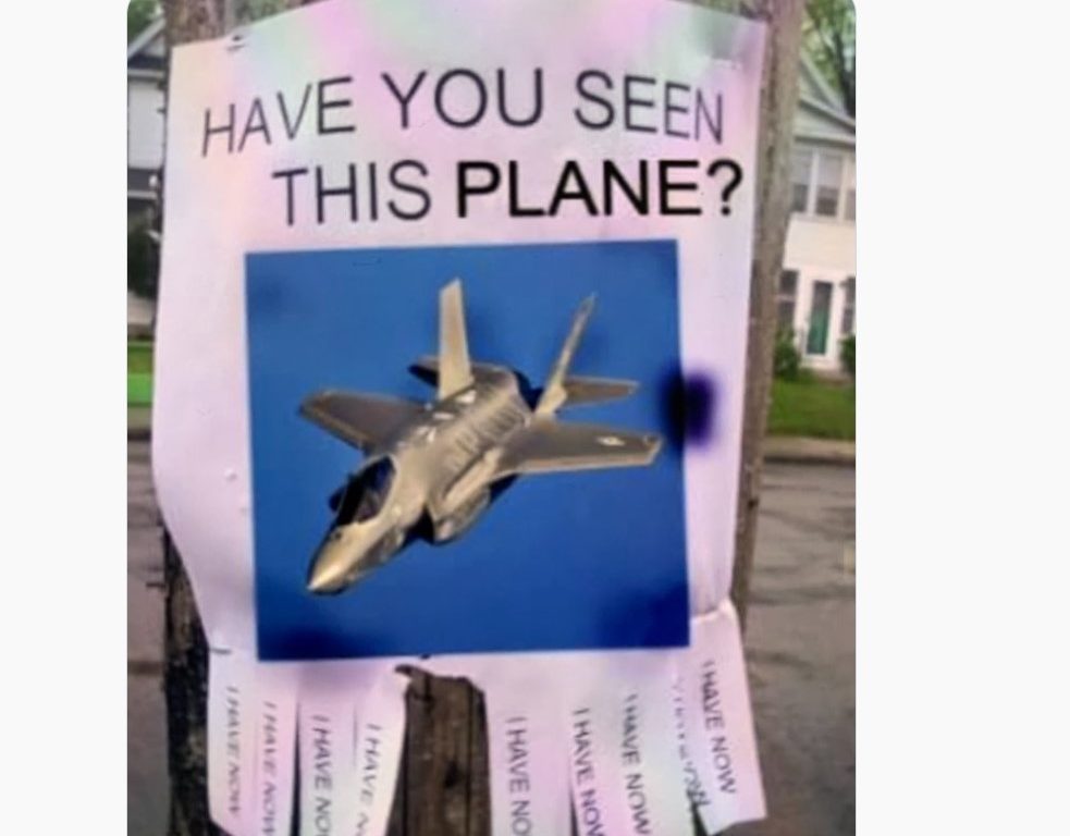 Meme desaparecido del F-35 americano