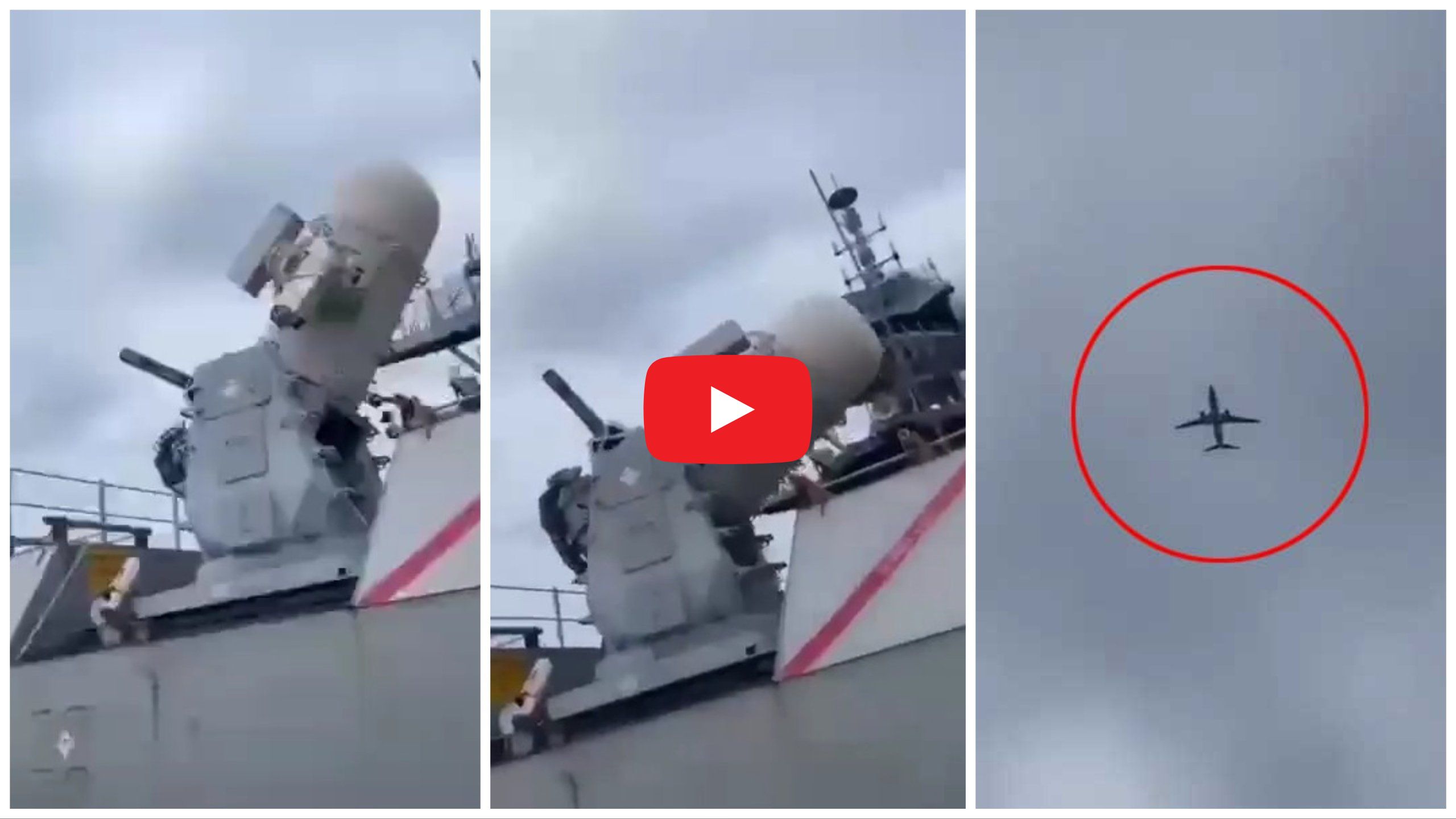 Usa un cañón automático para apuntar a un avión