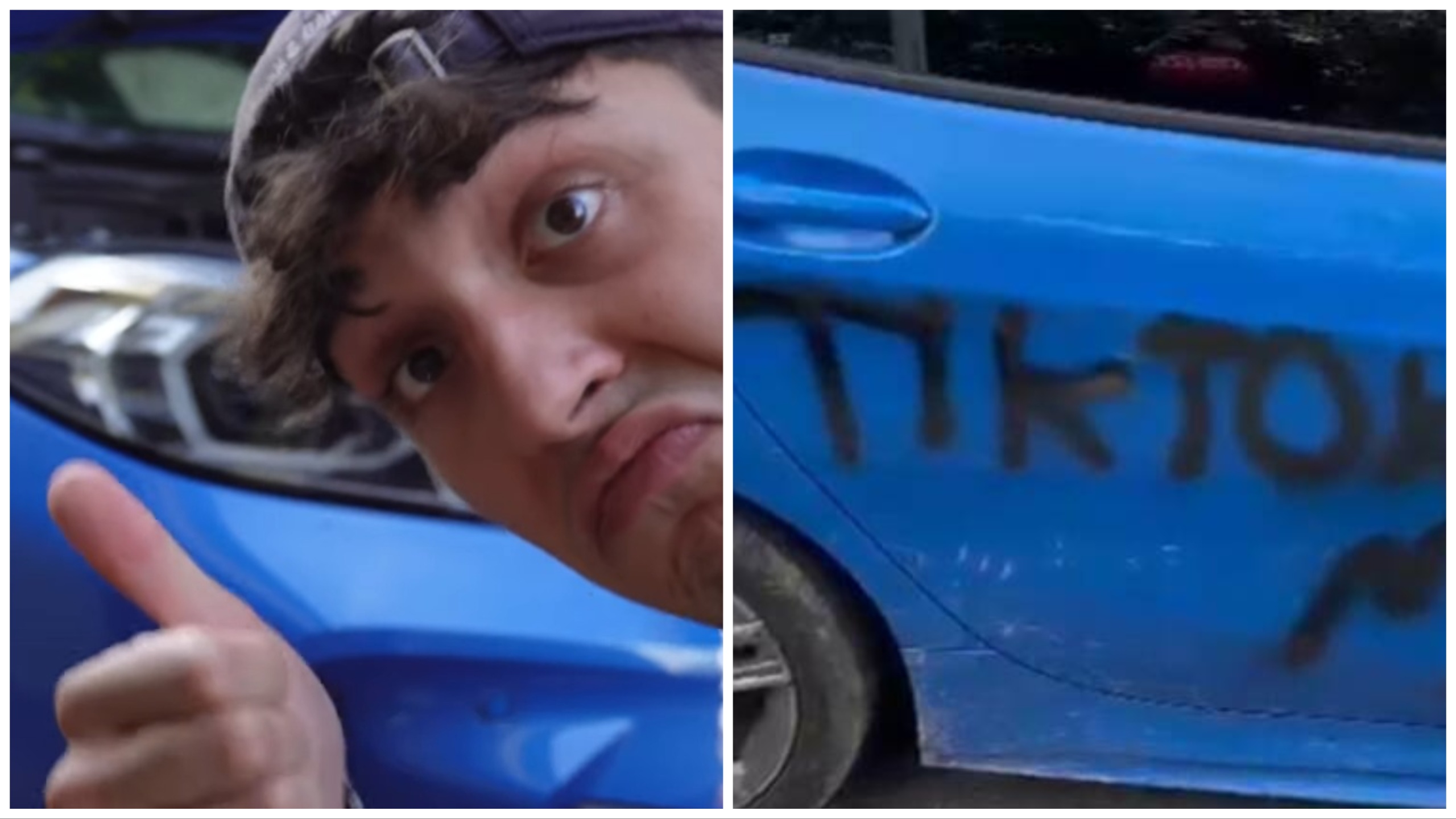 Vandalizan el coche del youtuber Alessandro Greco: "Estoy en shock"