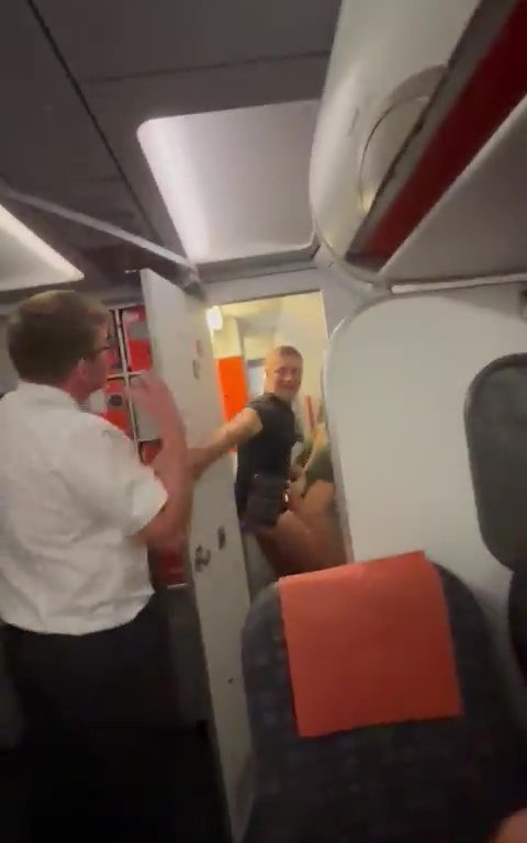 Épanchements dans les toilettes de l'avion, le steward les interrompt : vidéo virale