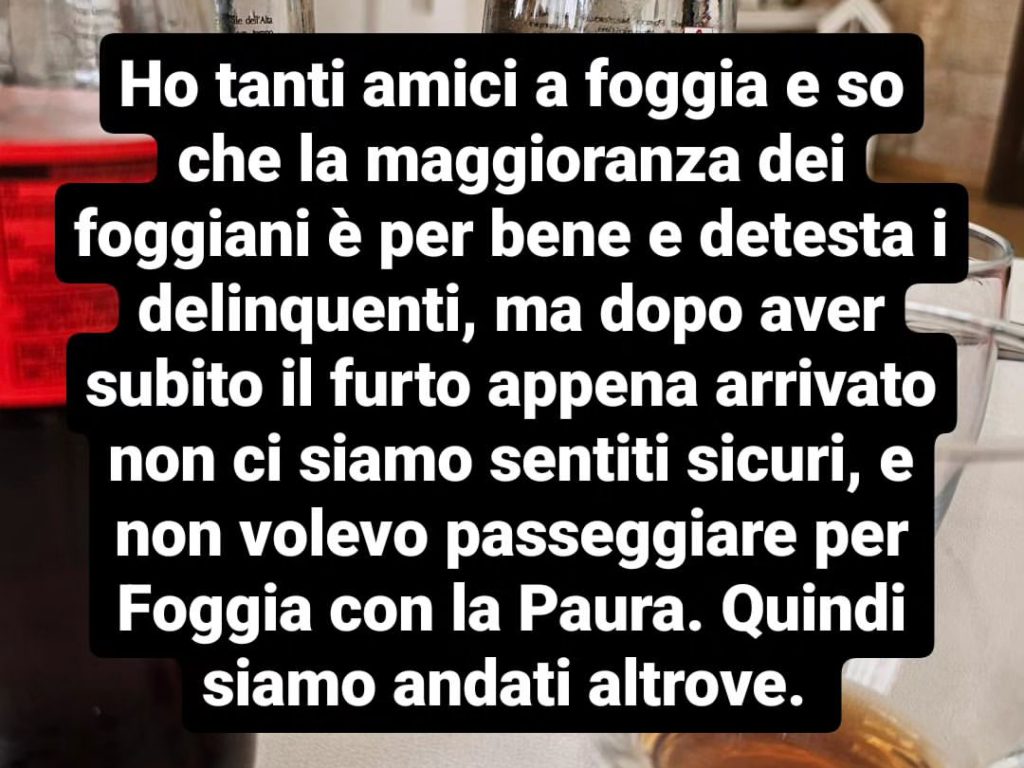 Piero Armenti flieht nach einem Diebstahlversuch aus Foggia und wird beleidigt: Er antwortet so