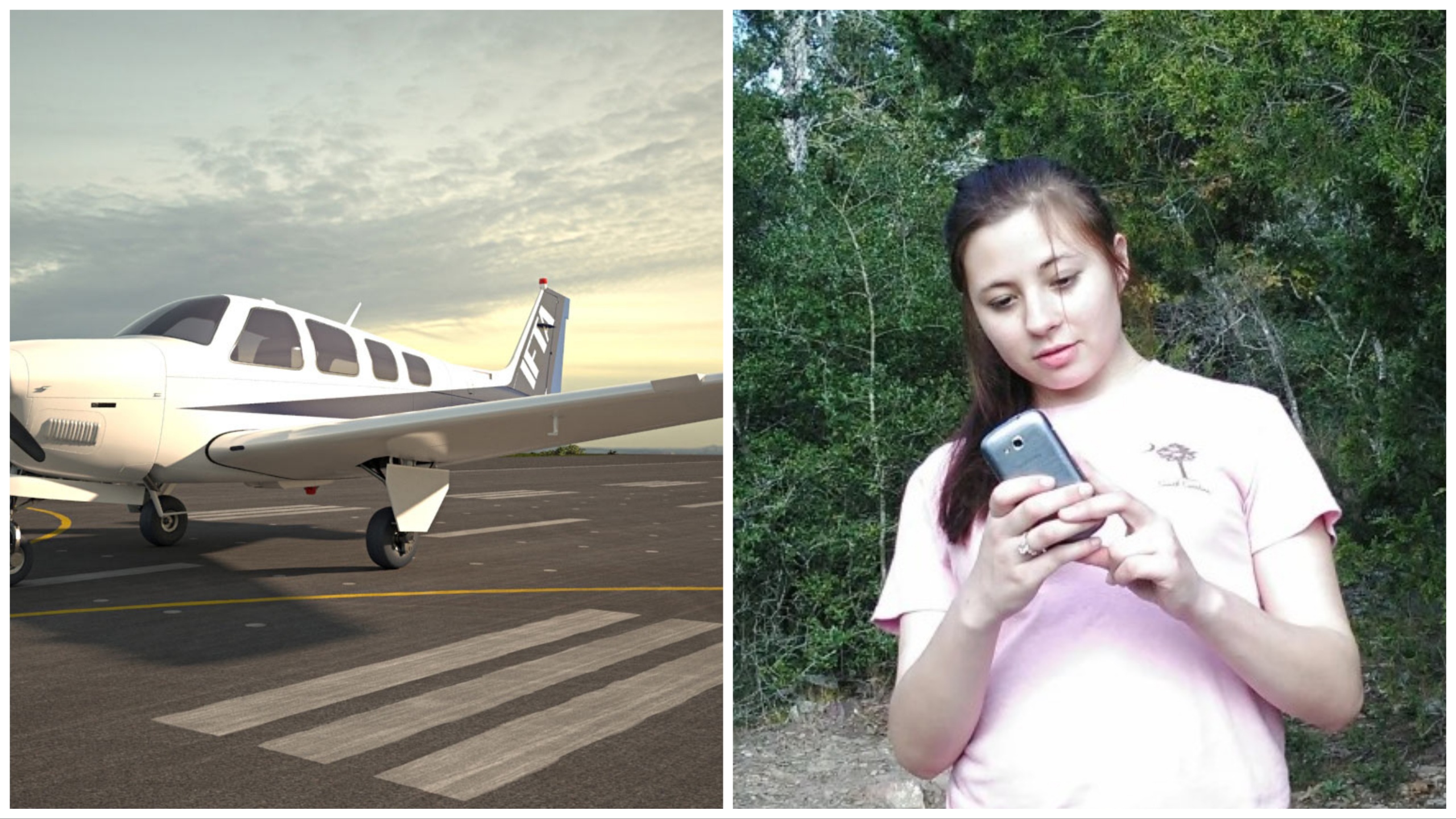 Muere en un avión que aterrizaba, un ala la golpeó en la cabeza