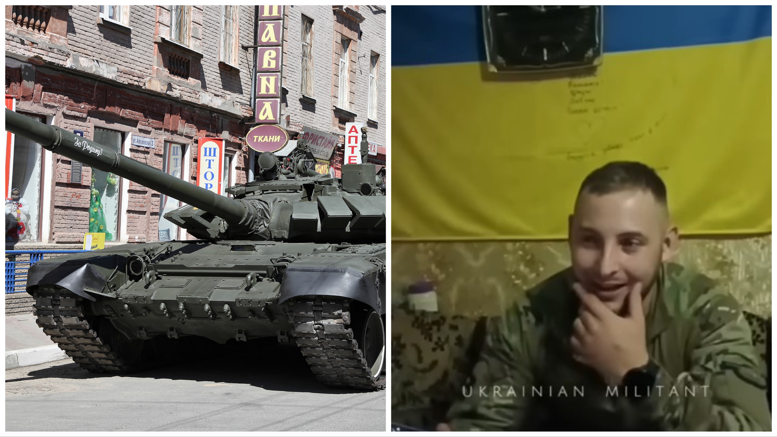 Soldado ucraniano trollea a los rusos: captura un tanque defectuoso y pide ayuda