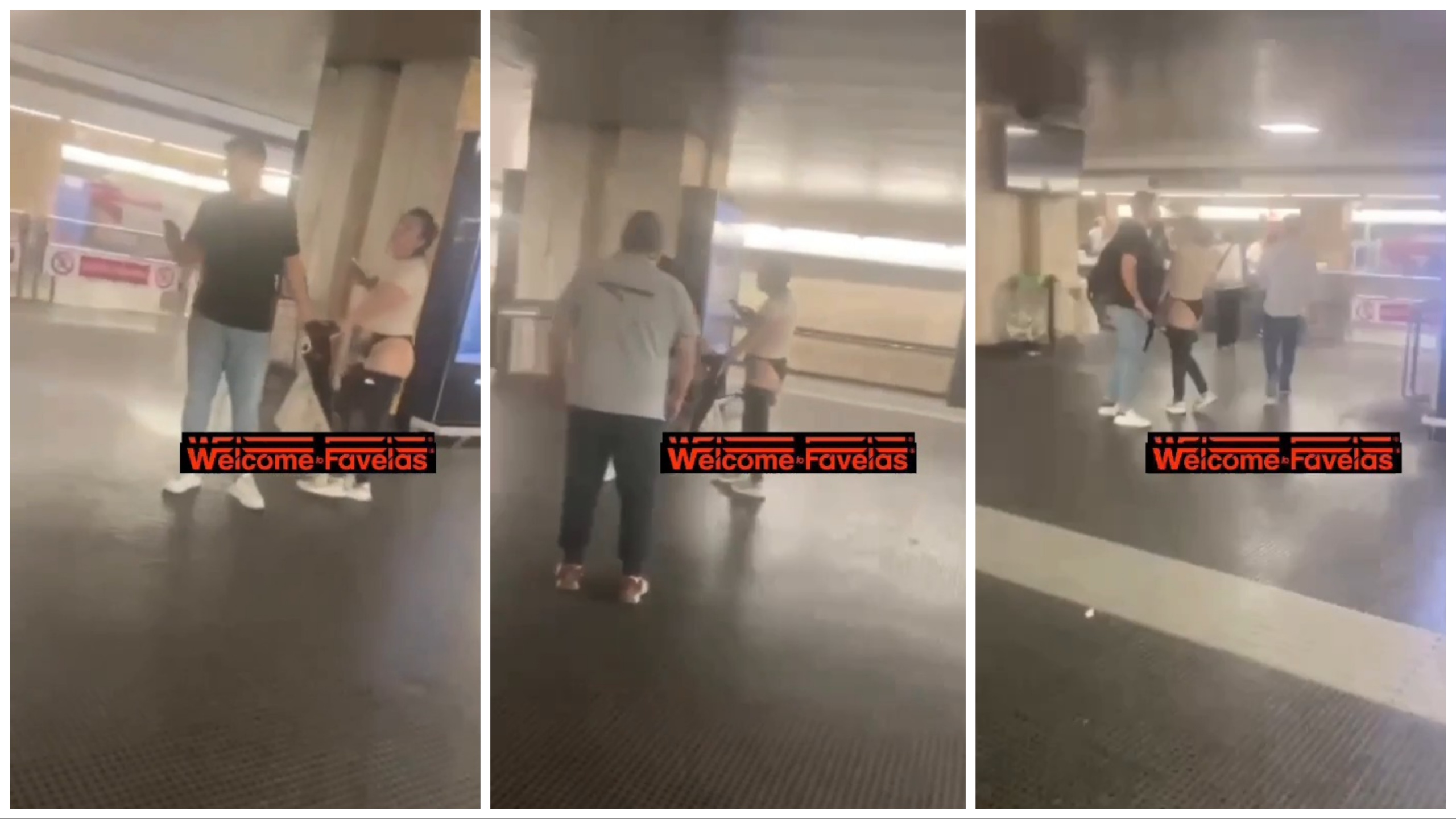 Roma, Metro Un carterista se desnuda para evitar el arresto