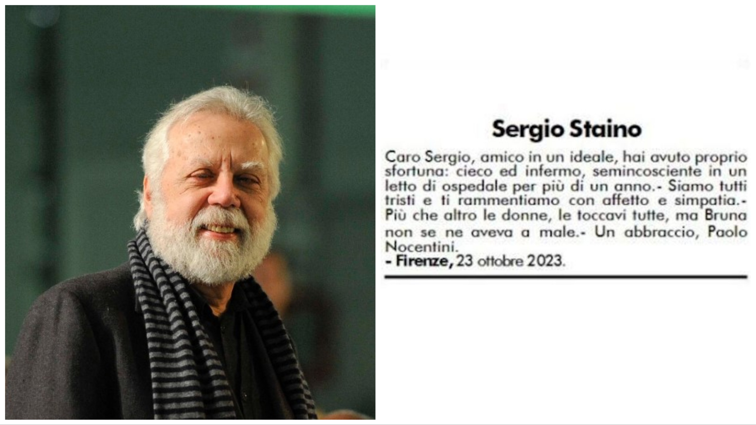 Sergio Staino y el toque de mujeres: un obituario genera polémica