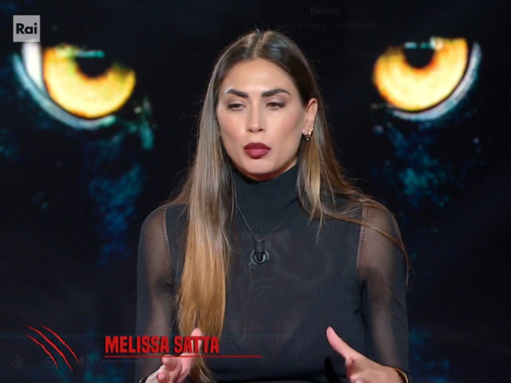 Melissa Satta à Belve, le détail gênant devant Fagnani