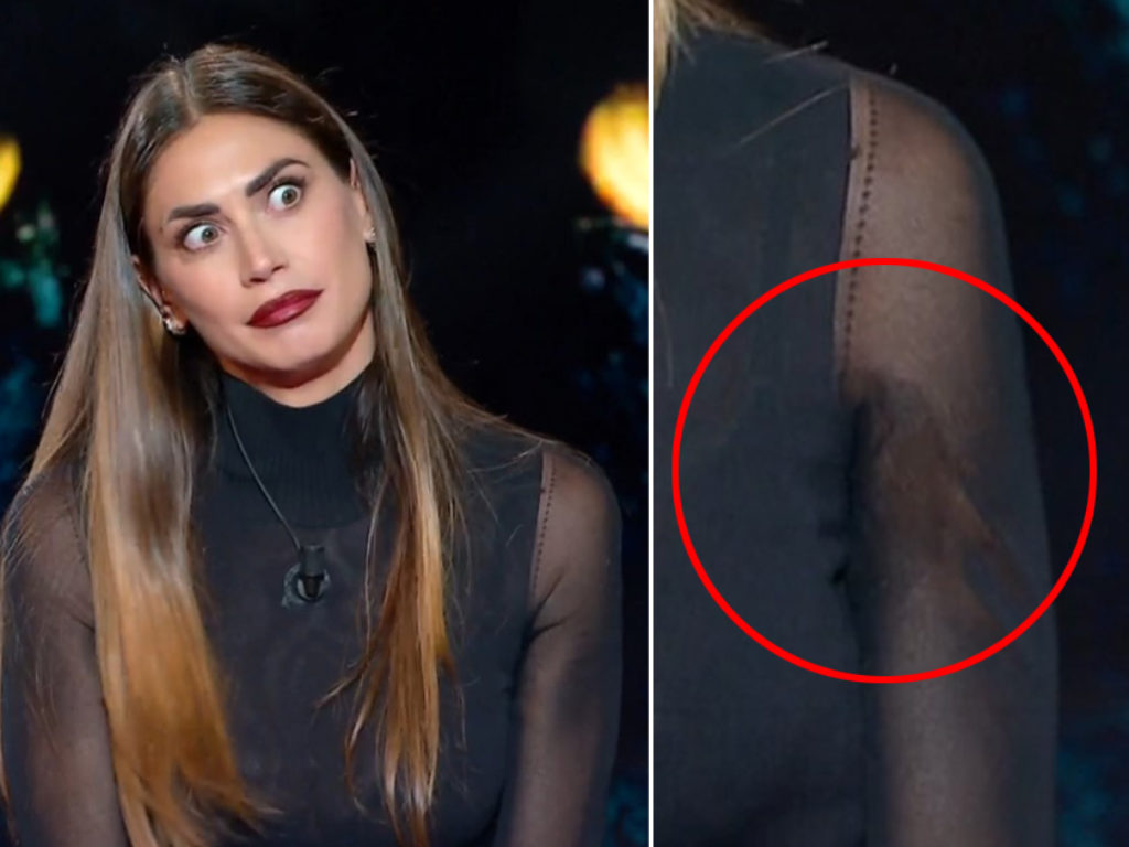 Melissa Satta zu Belve, das peinliche Detail vor Fagnani