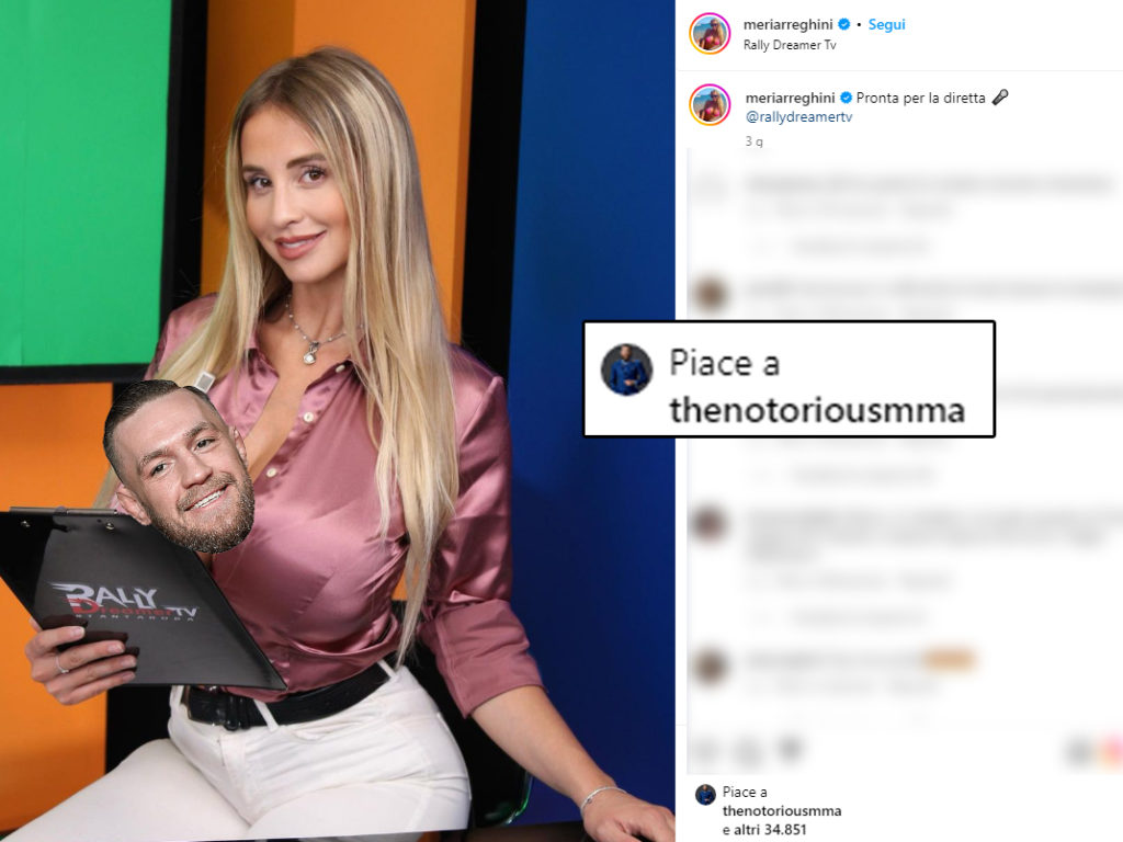 Una conduttrice tv italiana fa impazzire Conor McGregor: per due motivi