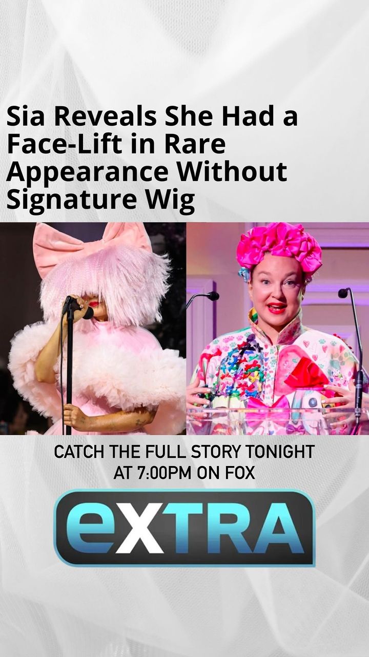 La cantante Sia vuelve a mostrar su rostro: Me hice un lavado de cara
