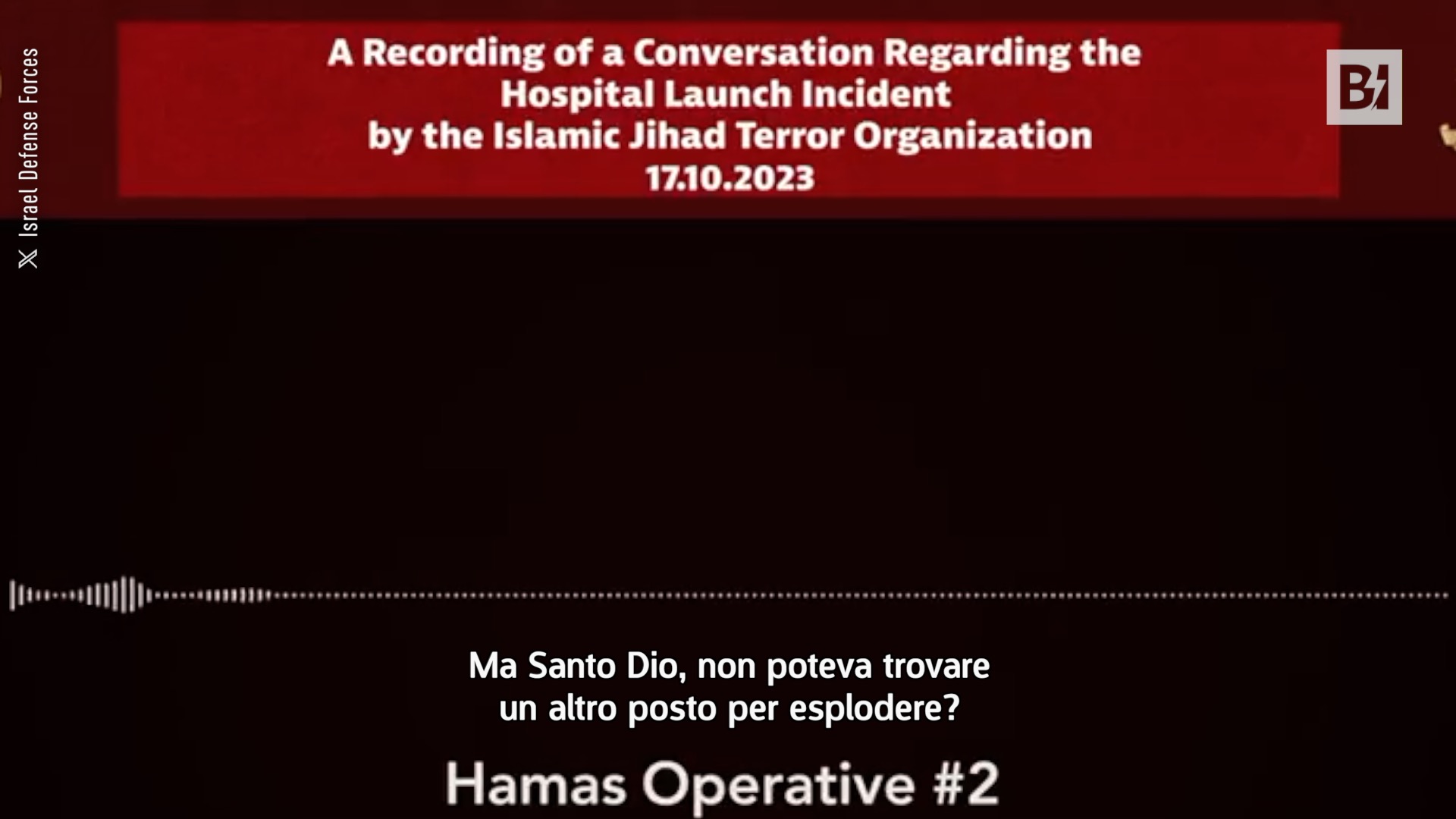 Israel publica audio de Hamás: “Cohete sobre Gaza…”