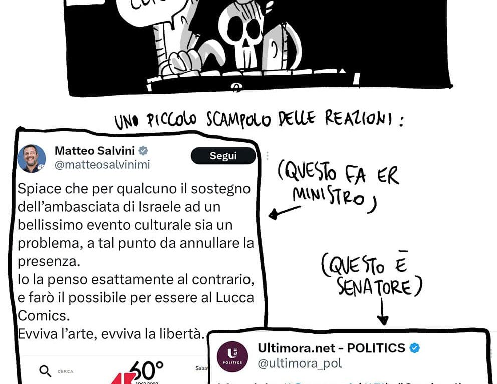 Zerocalcare e la polemica con Lucca Comics: la verità raccontata in fumetto