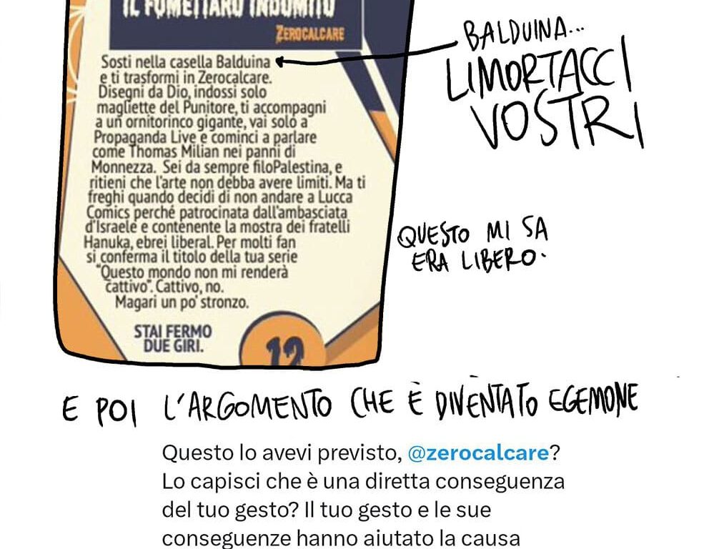 Zerocalcare y la polémica con Lucca Comics: la verdad contada en los cómics