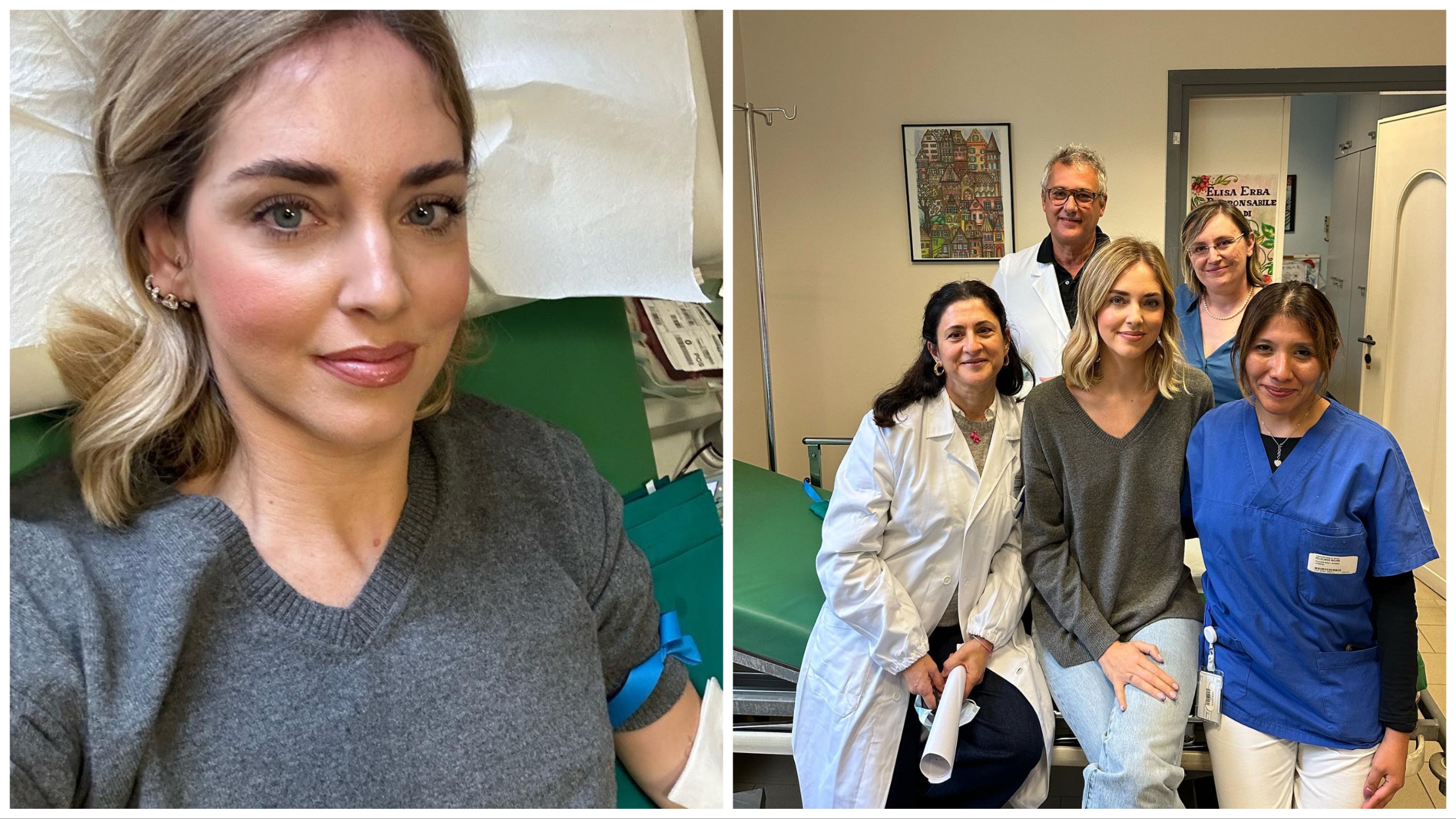 Chiara Ferragni dona sangre para Fedez