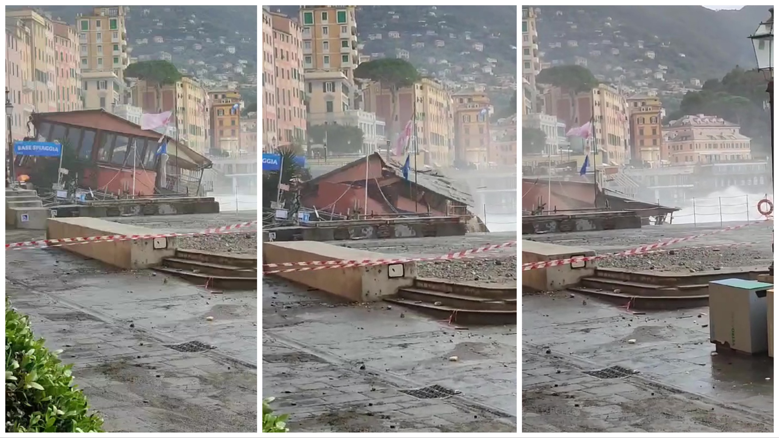 La marejada ciclónica en Camogli destruye el histórico restaurante de ficción Rai: vídeo viral