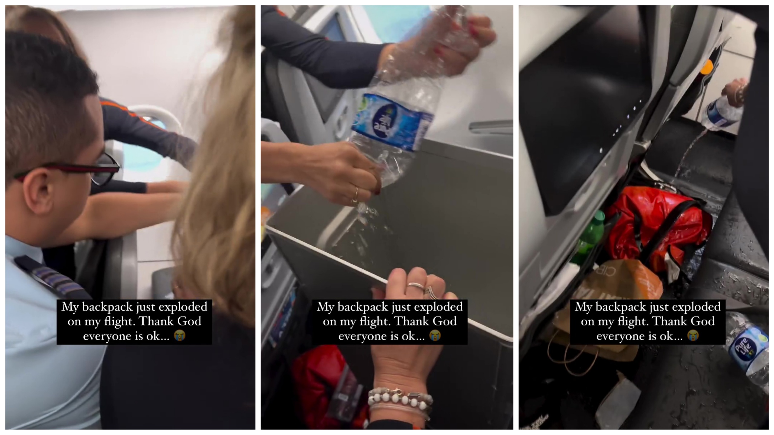 La powerbank de una influencer se incendia en un avión: pánico a bordo