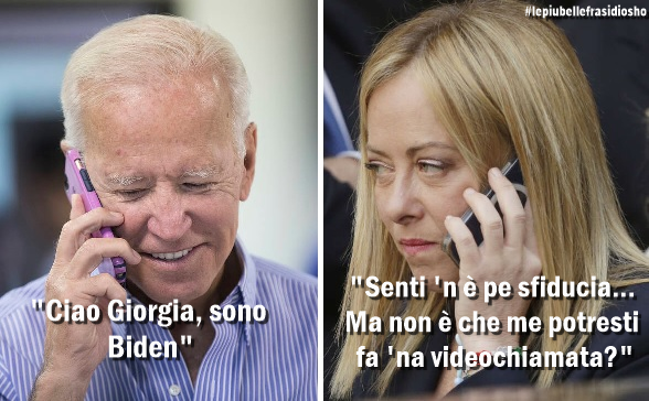 Scherzo telefonico a Giorgia Meloni, sui social pioggia di Meme