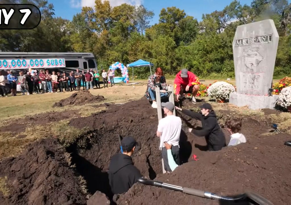 YouTuber MrBeast es enterrado vivo durante una semana para lograr un récord de seguidores