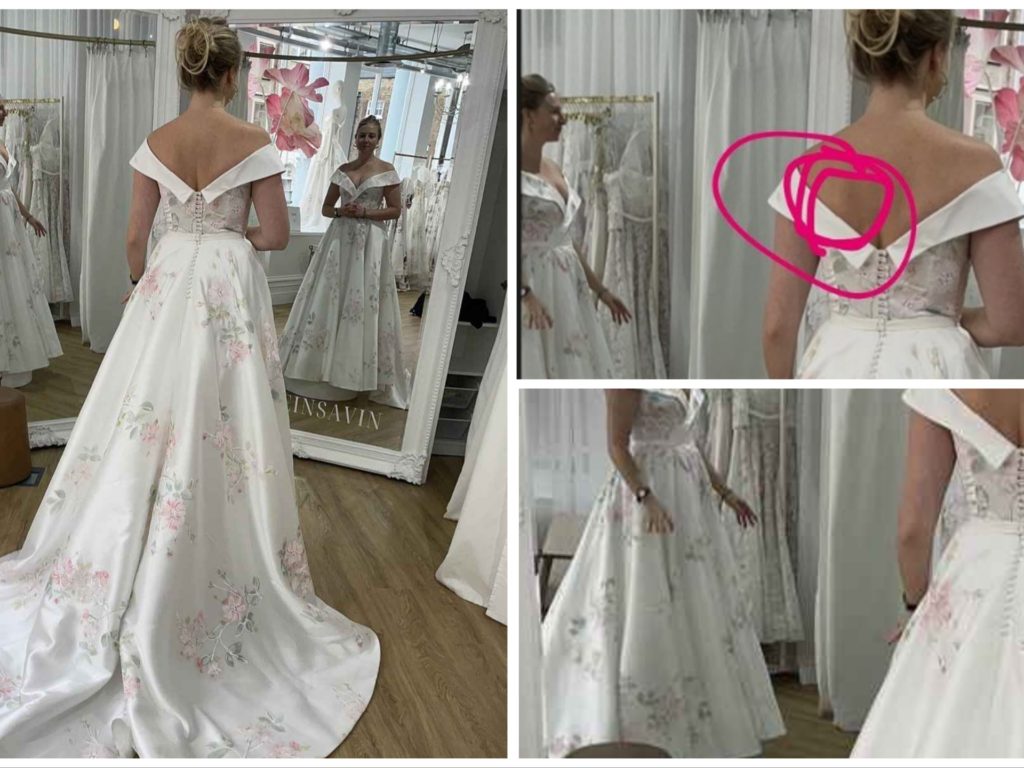 Se prueba el vestido de novia y el reflejo en el espejo es aterrador: esto es lo que ves