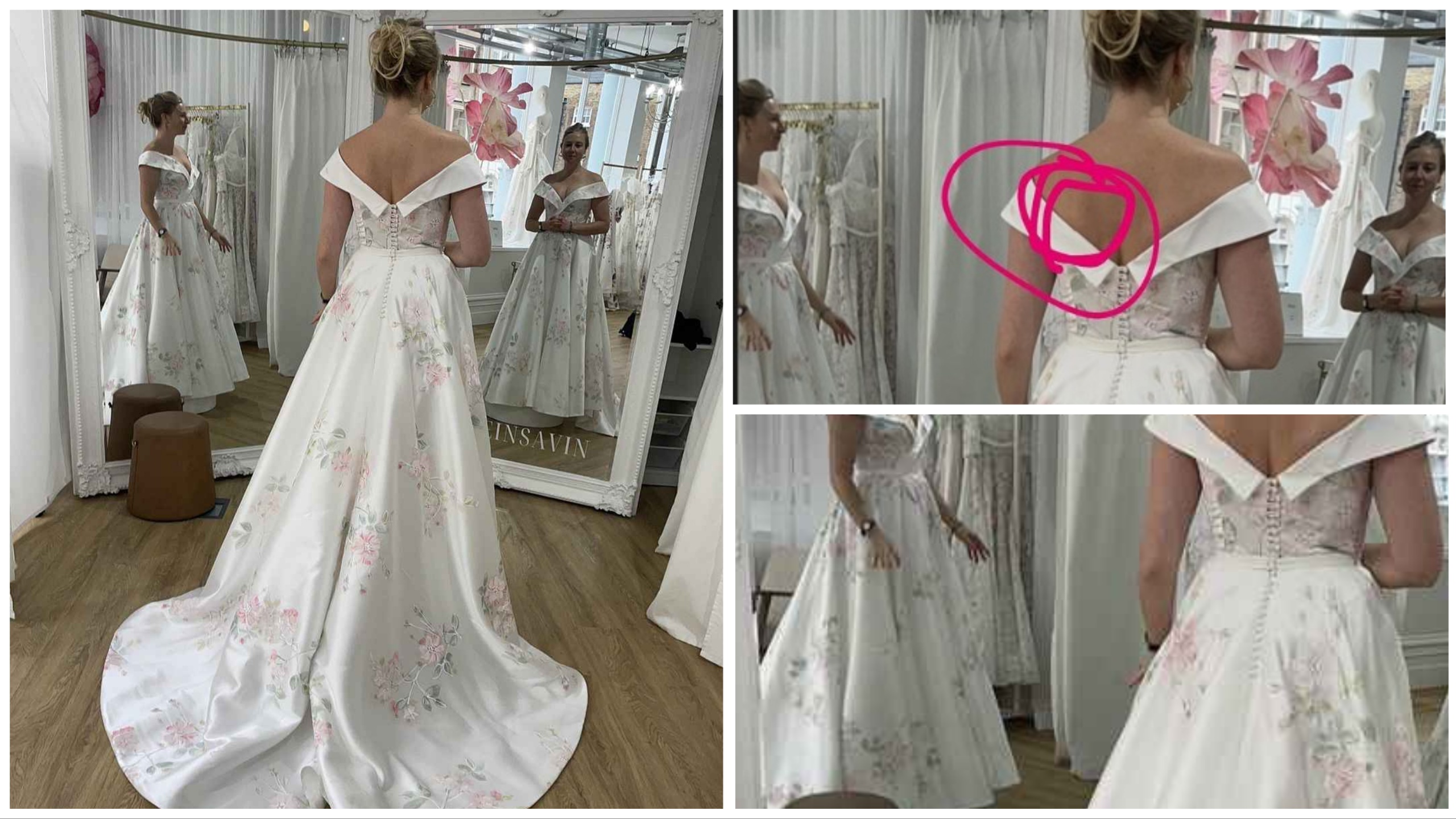 Se prueba el vestido de novia y el reflejo en el espejo es aterrador: esto es lo que ves