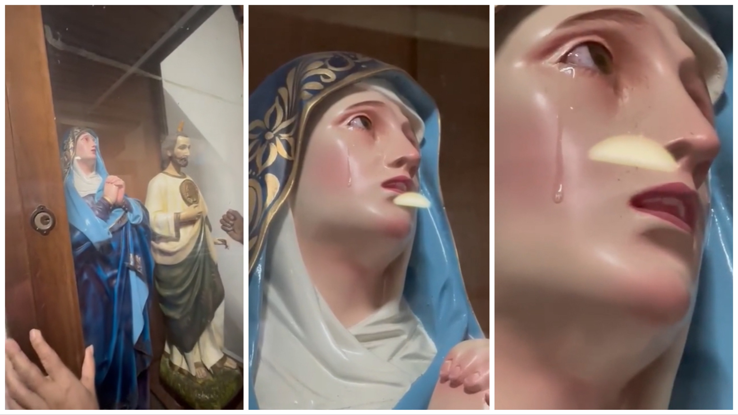 Aparece una nueva Virgen de Trevignano en México: llora a mares