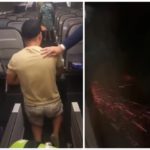 Aereo atterra col motore in fiamme, passeggeri in ginocchio ringraziano il pilota