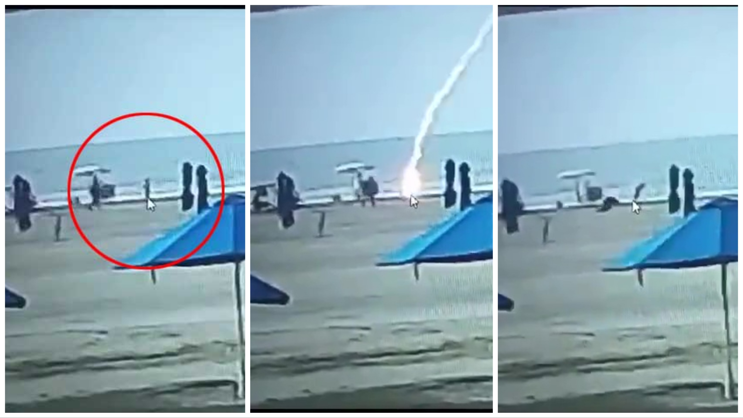 Camina por la orilla del mar y un rayo la mata: el impactante video