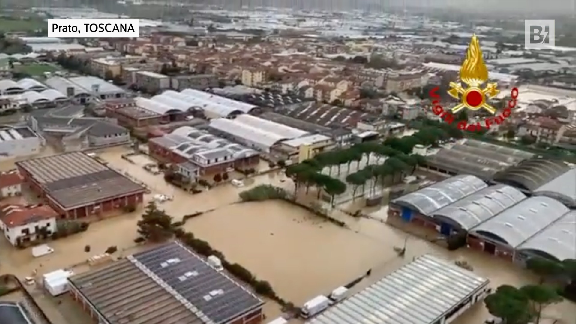 Mal tiempo en la Toscana: La provincia de Prato se ve…