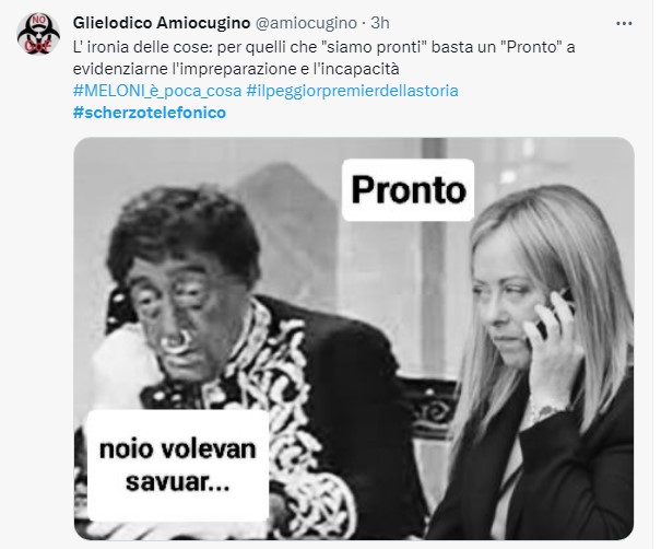 Scherzo telefonico a Giorgia Meloni, sui social pioggia di Meme