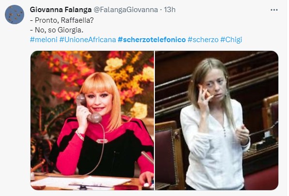 Streichanruf an Giorgia Meloni, Meme-Schwall in den sozialen Medien