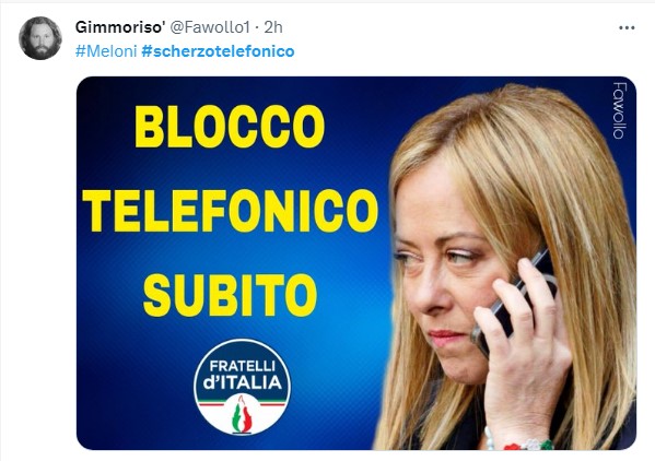 Scherzo telefonico a Giorgia Meloni, sui social pioggia di Meme