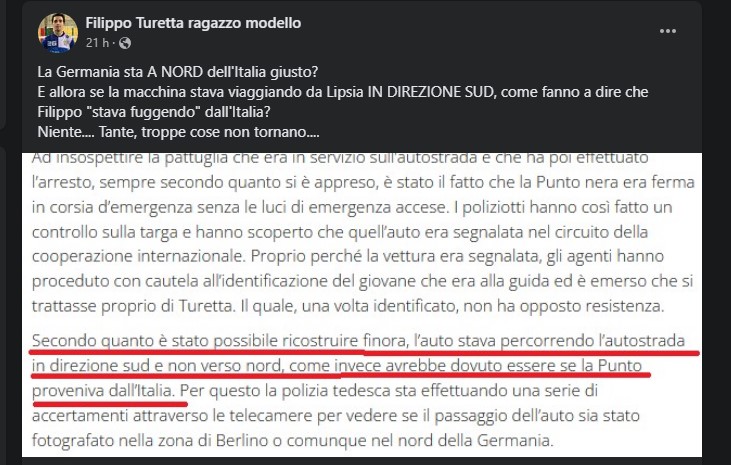 La loca página de Facebook a favor de Filippo Turetta