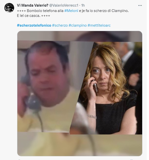 Llamada de broma a Giorgia Meloni, lluvia de memes en las redes sociales