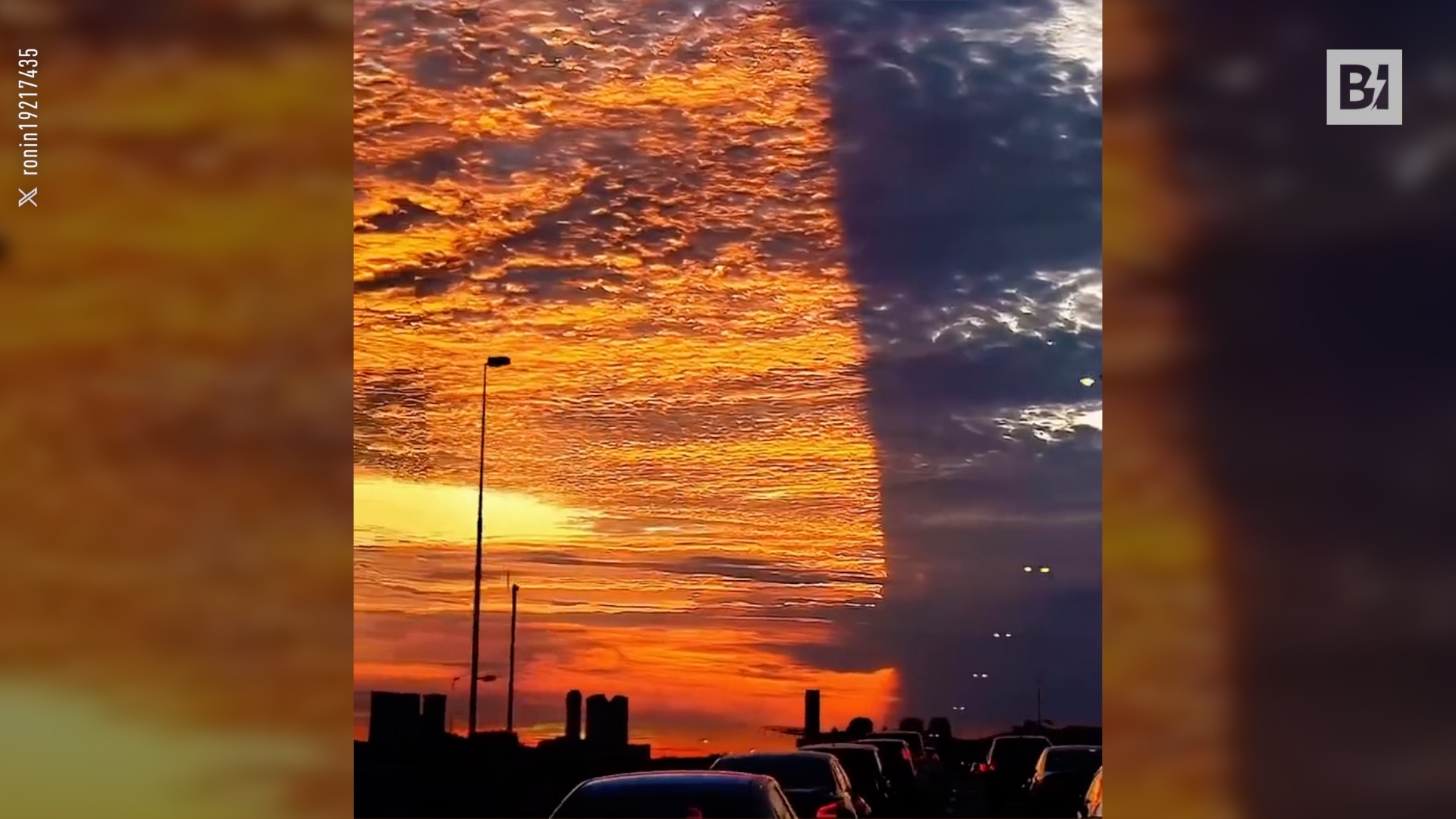 Un espectacular atardecer divide Florida en dos