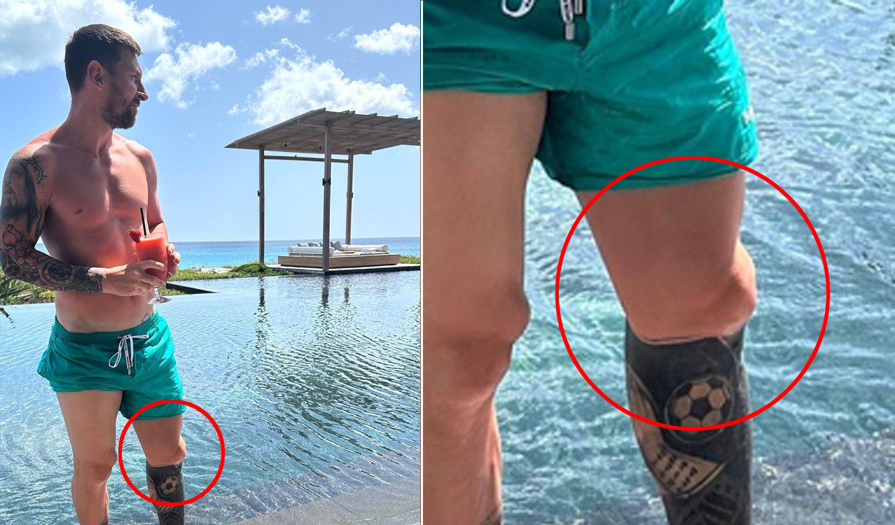 La monstruosa rodilla de Messi preocupa a los aficionados: pero hay una explicación