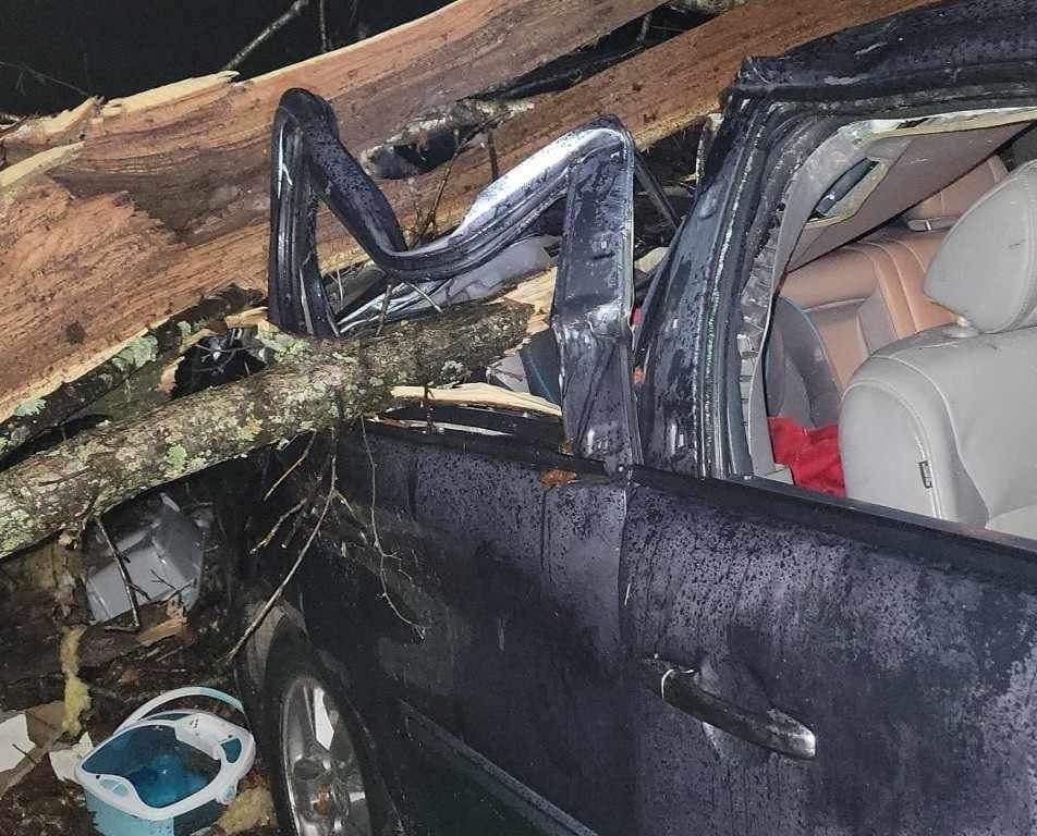 Bebé recién nacido absorbido por un tornado y encontrado vivo en el árbol cerca de la casa