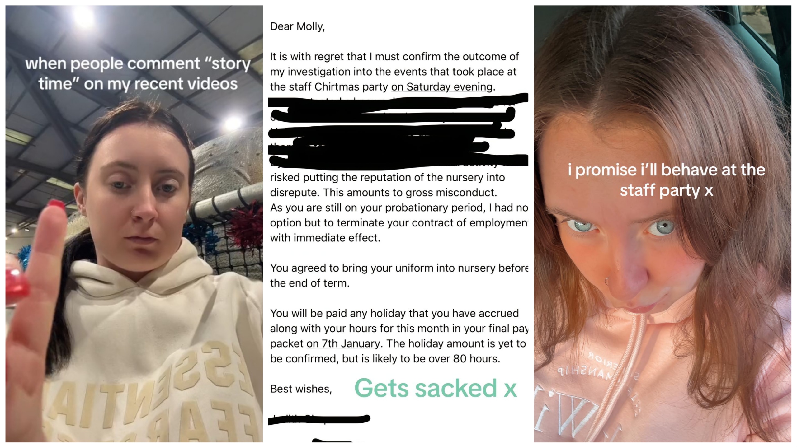 Si comporta male alla festa di Natale all'asilo: licenziata perché "si è comportata male"