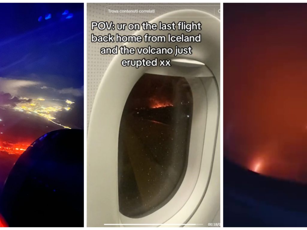 Éruption en Islande, les images dramatiques des avions survolant l'enfer