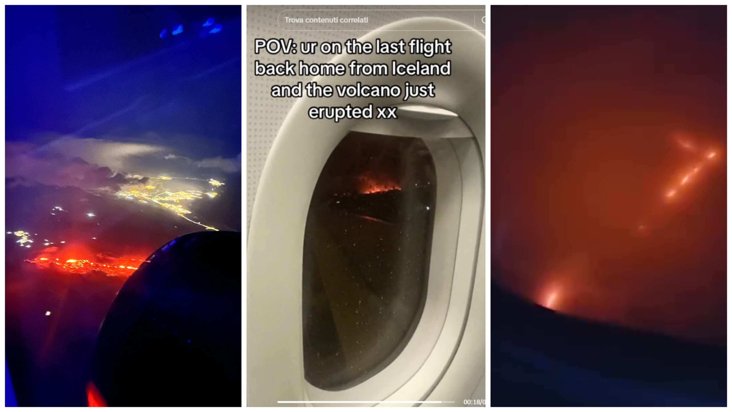 Eruzione in Islanda, le drammatiche immagini dagli aerei che sorvolano l'inferno