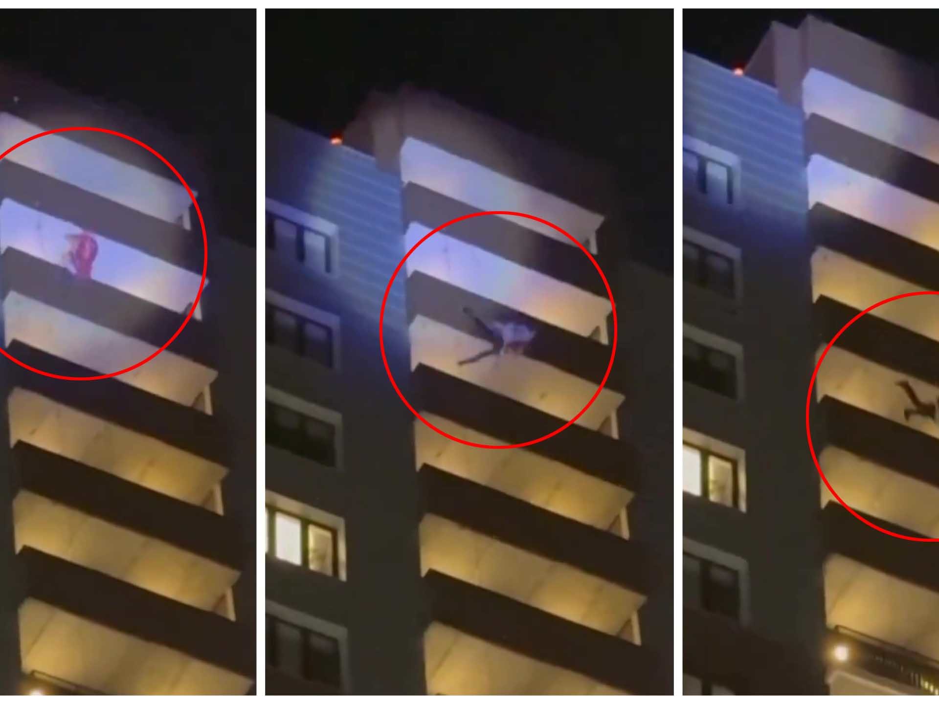 Vestido de Papá Noel, se baja del edificio y cae: muere delante de los niños