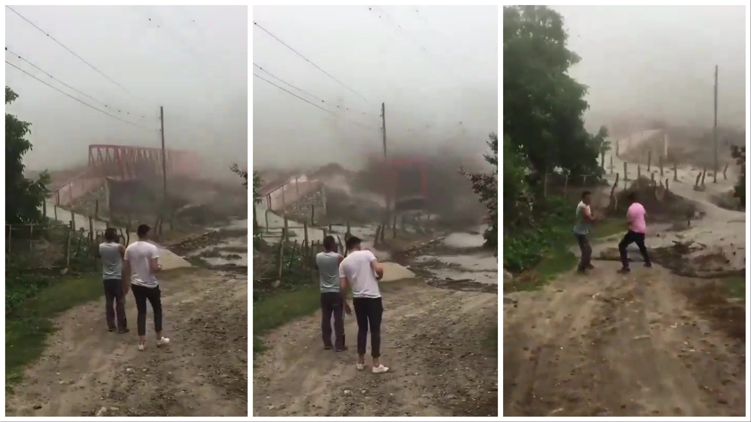 Tsunami de lodo destruye puente en Argentina: dramático video