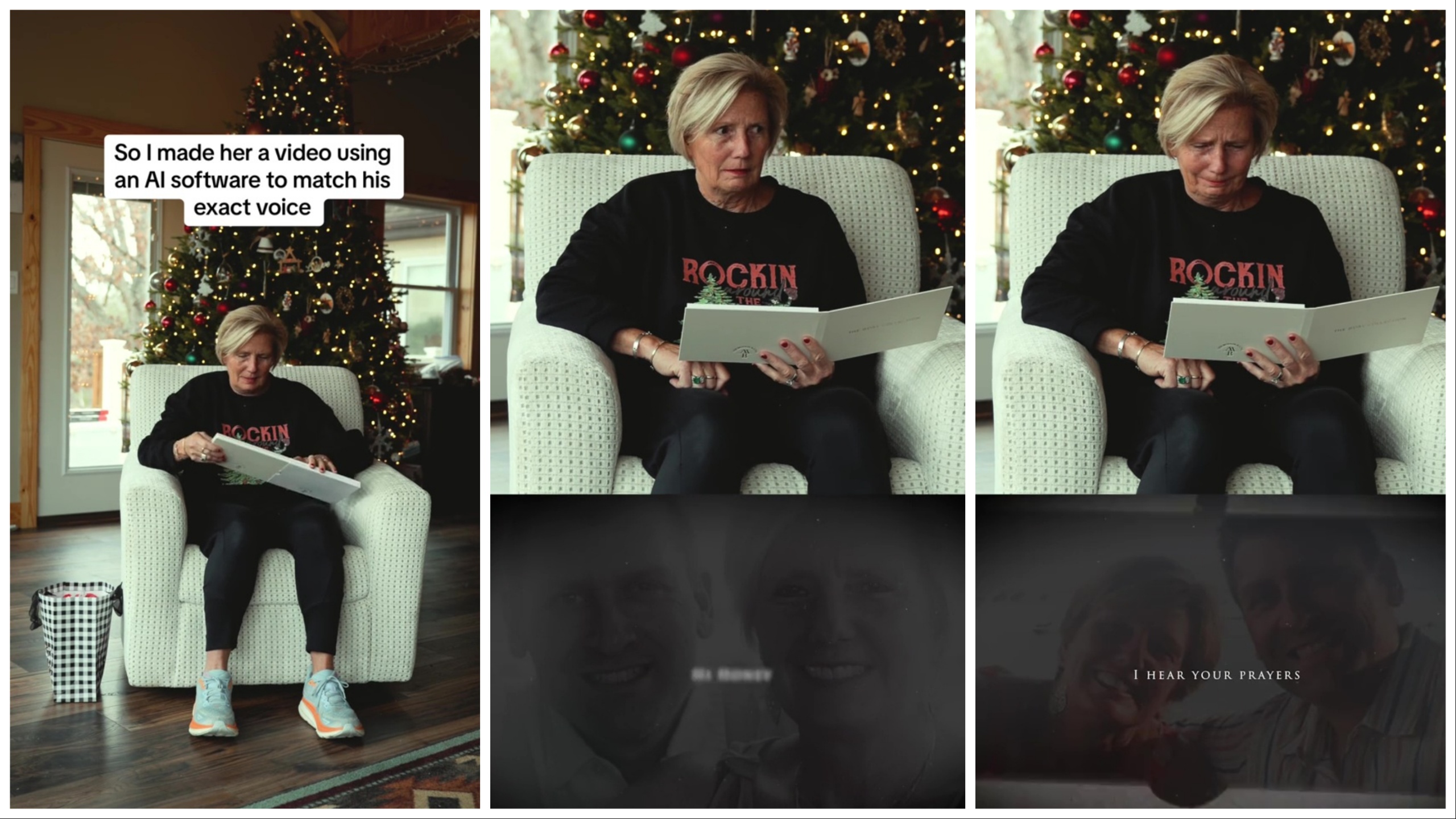 Navidad sin el padre, lo resucita con IA: el video que hace llorar a la madre