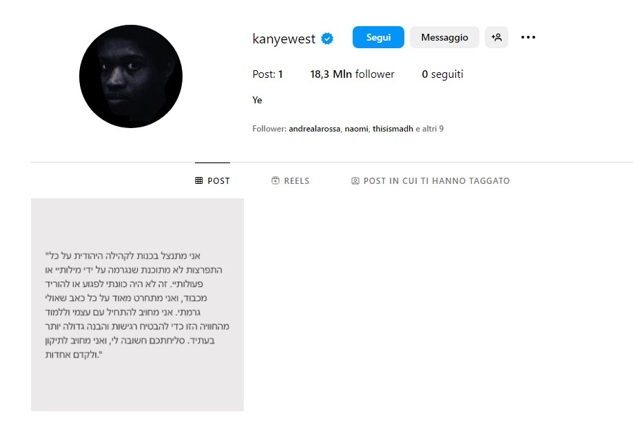 Kanye West kehrt zu Instagram zurück und entschuldigt sich bei Juden: „Ich habe psychische Probleme“