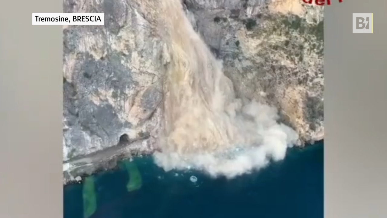 Frana sul lago di Garda: le immagini dei…