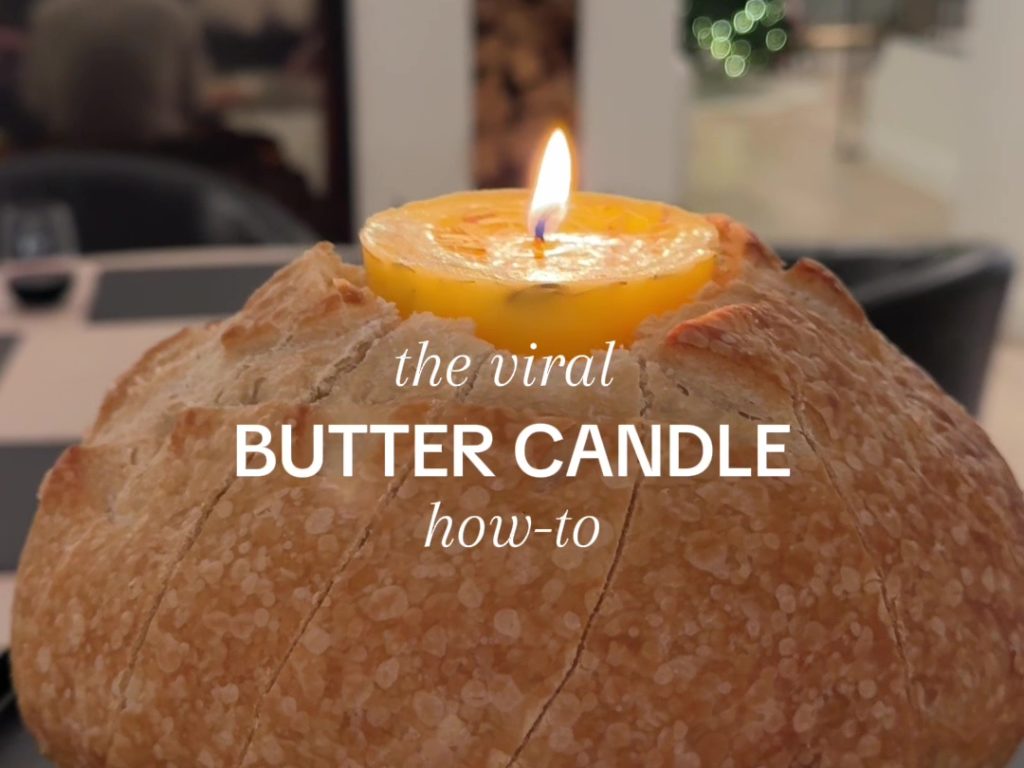 Centrotavola da mangiare, la moda della butter candle natalizia