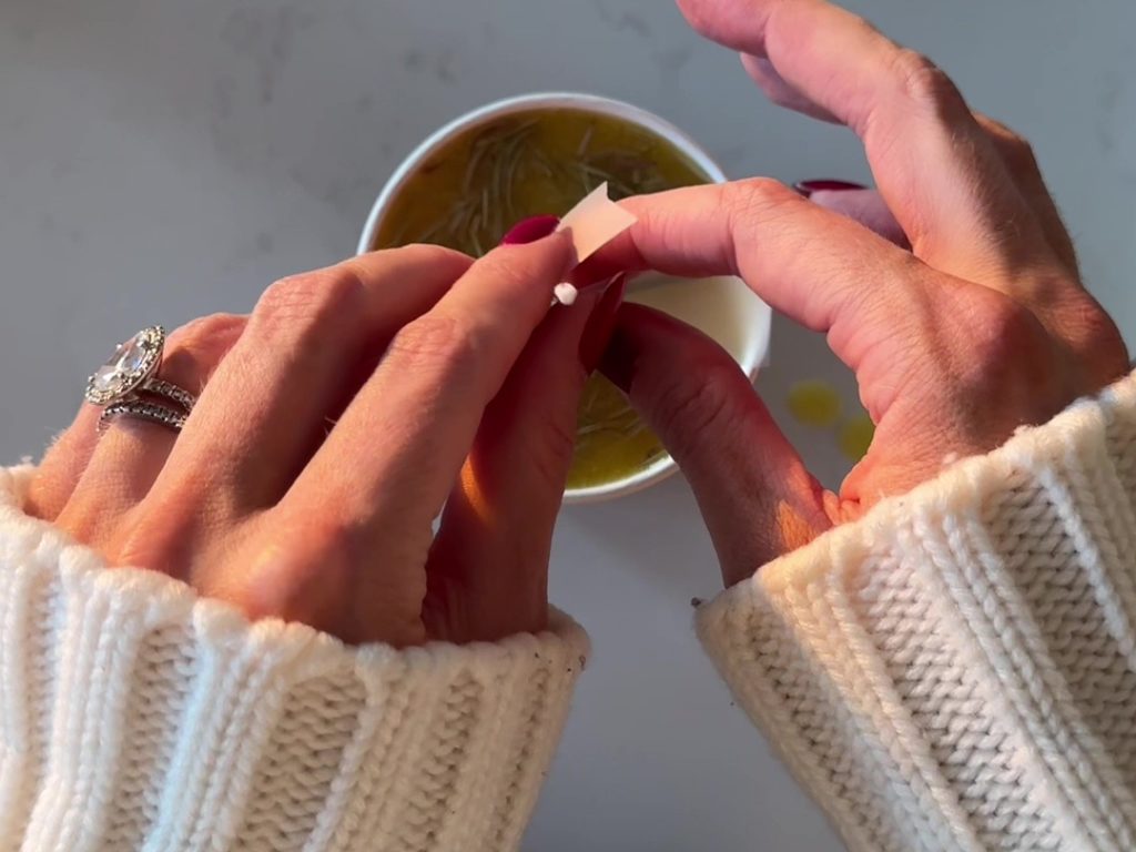 Centro de mesa para comer, la tendencia de la vela navideña de mantequilla