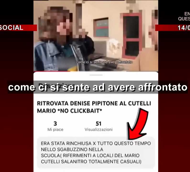 Denise Pipitone retrouvée, une vidéo choquante de deux étudiants suscite la polémique